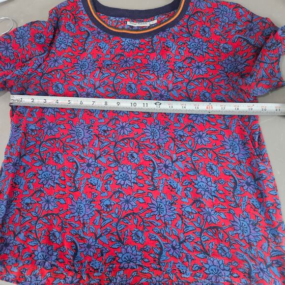 Roller Rabbit Silk Cotton Blend Floral Shirt Size M - Picture 6 of 7